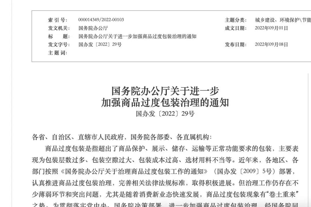 治理商品过度包装